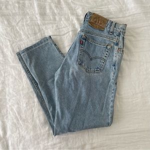 vintage high rise straight leg levis jeans
